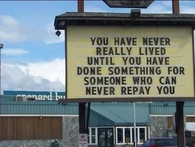you have never really lived until