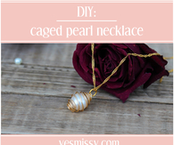 DIY Caged Pearl necklace