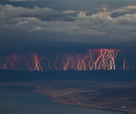 Fiery lightning