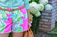 Bright floral shorts