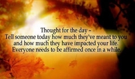thought of the day