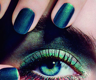 Green Makeup and Nails