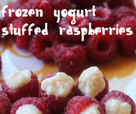 Frozen Yogurt Stuffed Rasberries