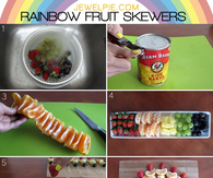 DIY Rainbow Fruit Skewers