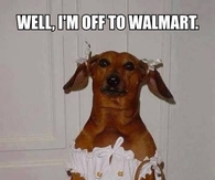 I'm off to Walmart