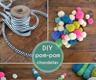DIY Pom Pom Chandleir