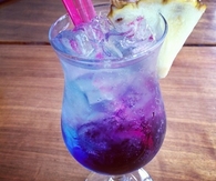 Purple tropical drink