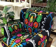 Bright patterned chair