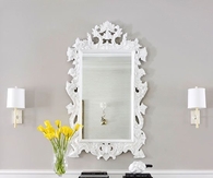 Large white mirror