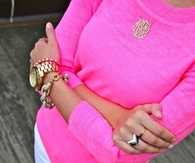 Bright pink sweater