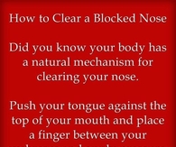 How to clear a blocked nose