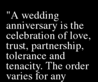 a wedding anniversary