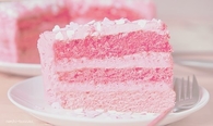 Pink cake slice