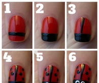 DIY Lady Bug Nail