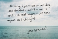 one day I woke up