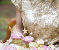 Gold dusted party treats