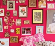 Bright pink room
