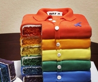 Rainbow shirt cake