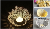 DIY Macaroni Candlestick