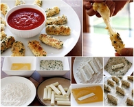 Skinny Baked Mozzarella Sticks Recipe