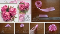 DIY Easy Ribbon Rose Tutorial