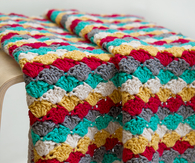 Colorful crochet baby blanket