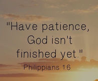 God isn't finished yet
