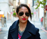 Bold red lips