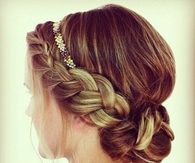 Boho updo braid