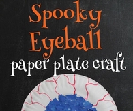 Spooky Eyeball Paper Plate Craft