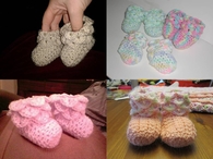 DIY Crocodile Stitch Baby Booties