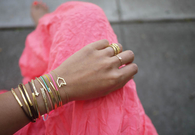 Gold Tube Bracelets