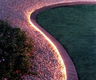 Rope Light Landscaping Idea