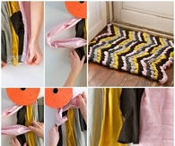 DIY Friendship Bracelet Chevron Rug