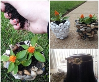DIY Easy Stone Planter