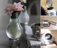 Recycle Light Bulbs Planters