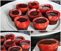 DIY Chocolate Strawberry Shot Glasses