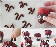 DIY Chocolate Strawberry Ladybug Snacks