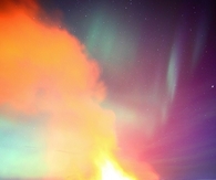 Volcanic Northern lights