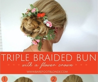 DIY Triple Braided Bun