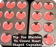 DIY Heart Shaped Cupcakes