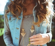 Denim vest and stripes