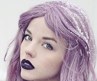 Lavender Hair & Purple Lips