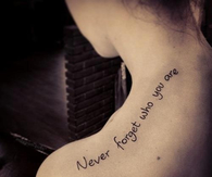 Never forget who you are
