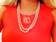 Monogram and pearls