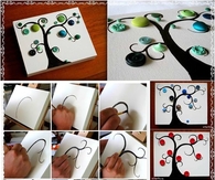 DIY Button Tree Art