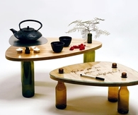 DIY Wine Bottle Table