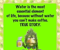 Without water you can't make coffee....