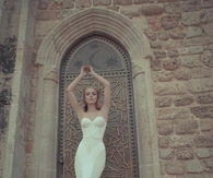 White Strapless Mermaid Gown