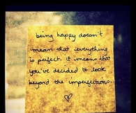 being happy